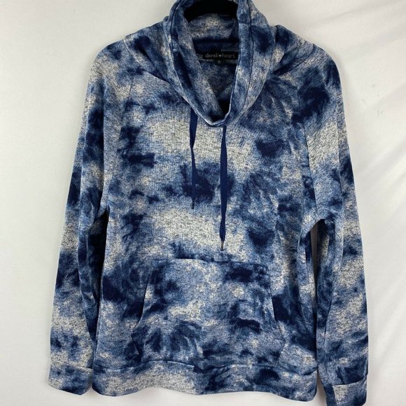 Derek Heart Tops - Derek Heart Funnel Neck Sweatshirt - Size Large Blue NWOT